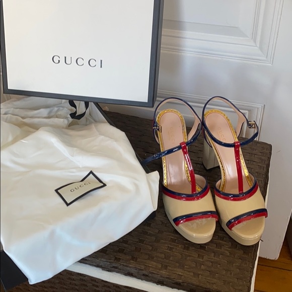 gucci red platform shoes